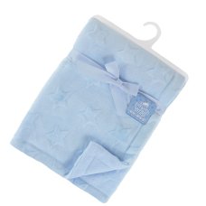 FBP210-B: Blue Star Embossed Flannel Wrap